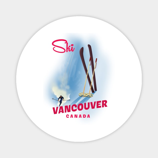 Vancouver Canada Ski Magnet by nickemporium1